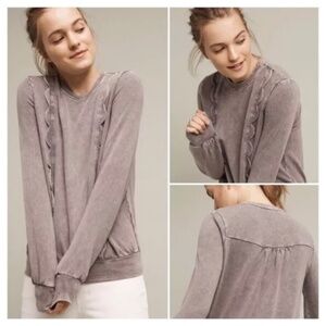 Anthropologie Eri + Ali Scalloped Sweater